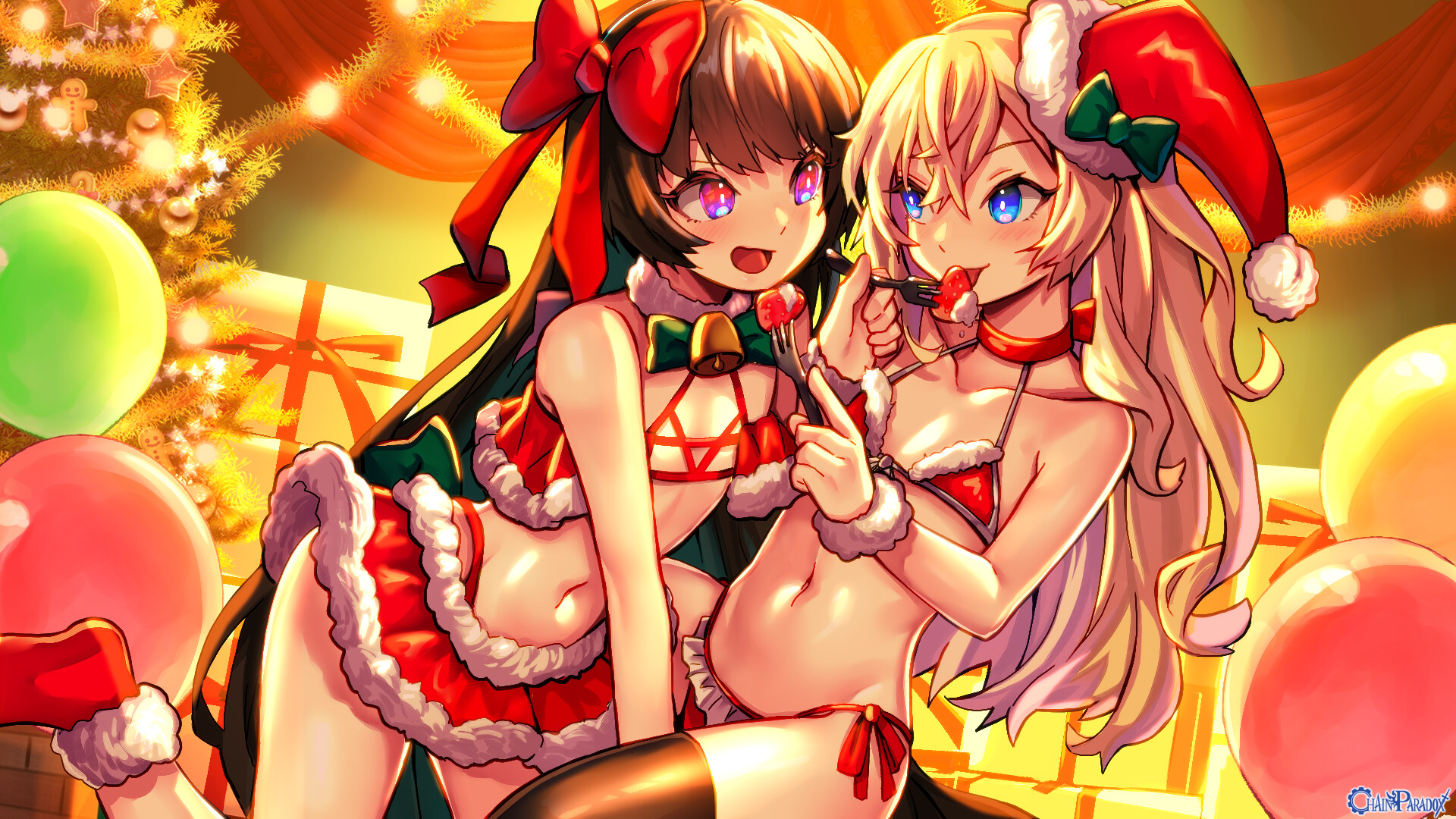 「はい、あーん！」「あーん♡」