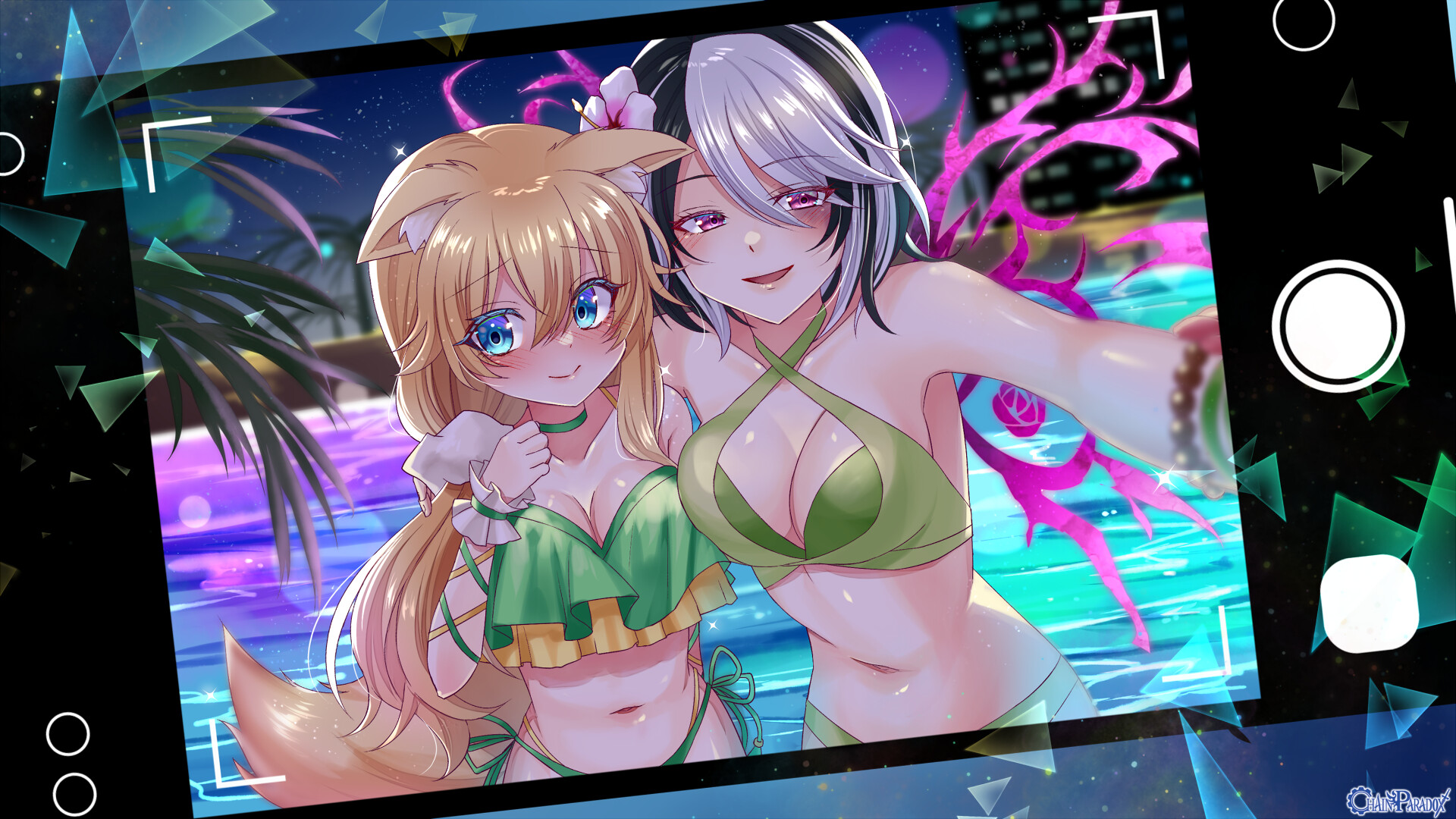 水面に煌めく星華