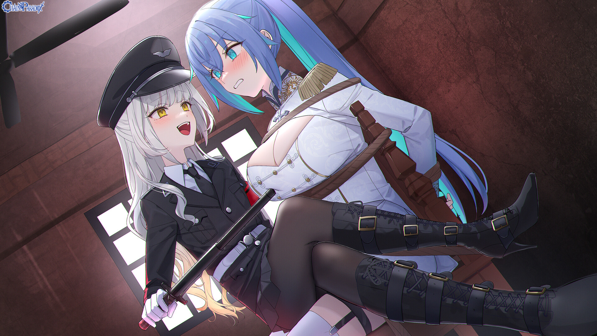 虜囚瑞波と美少女ドS将校のおしおき尋問