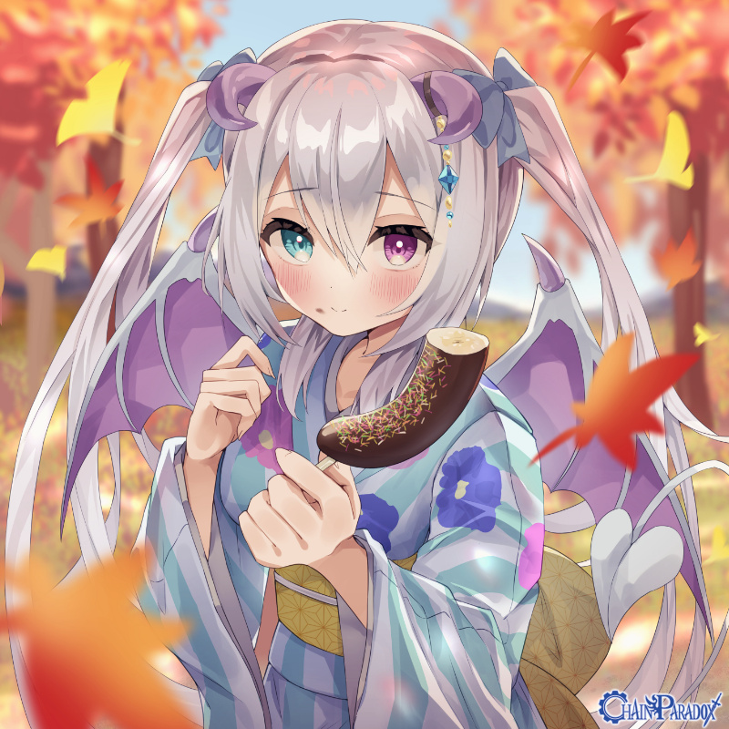 お祭りは賑やかで楽しいですね。……食べます？