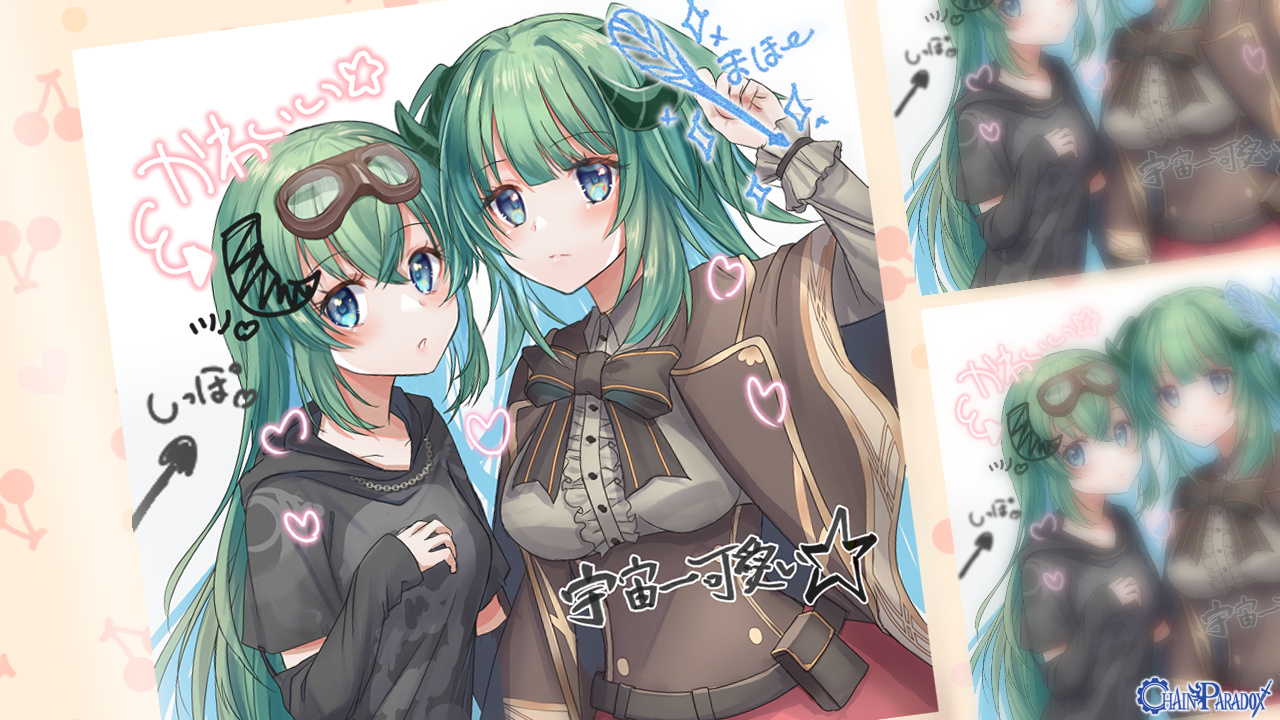 まるで姉妹！？衣装交換でプリクラ！