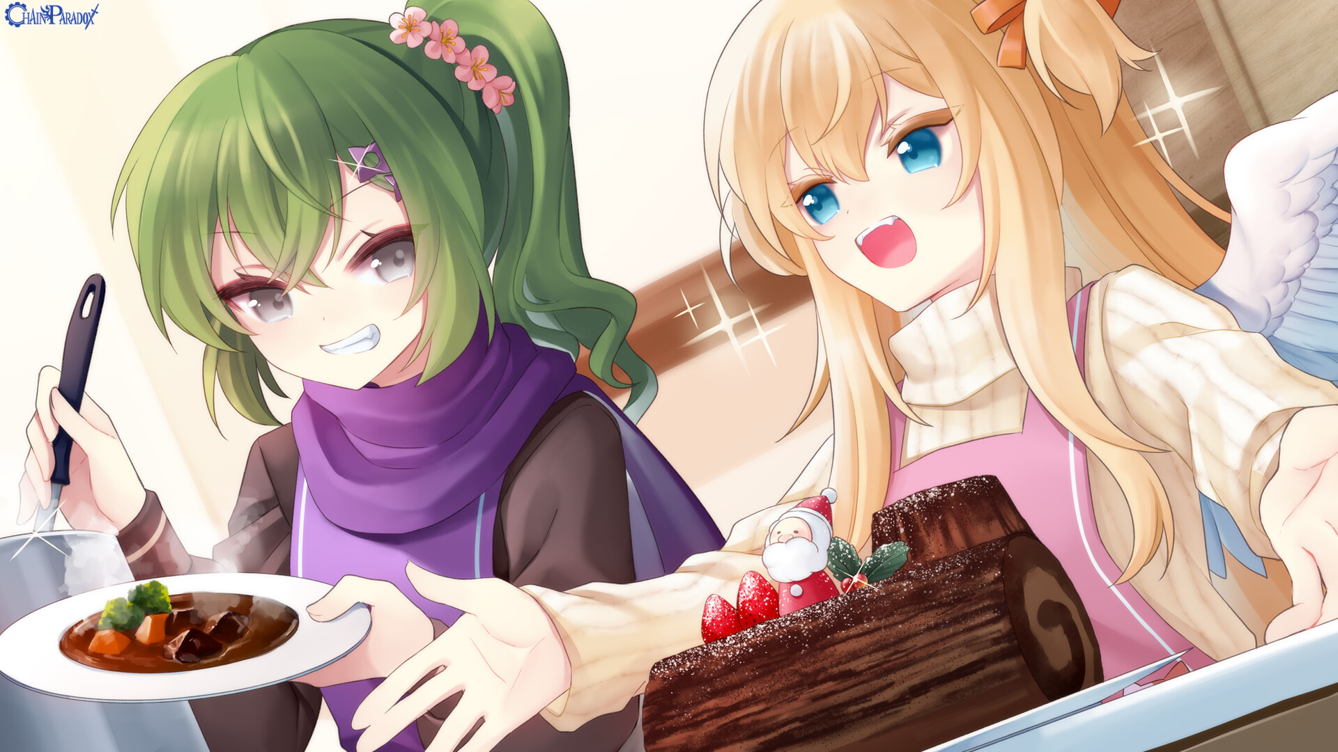 「できたー！」「どれどれー？」