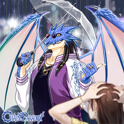 傘を忘れた？俺っちの翼を傘替わりにするんだぜぃ。