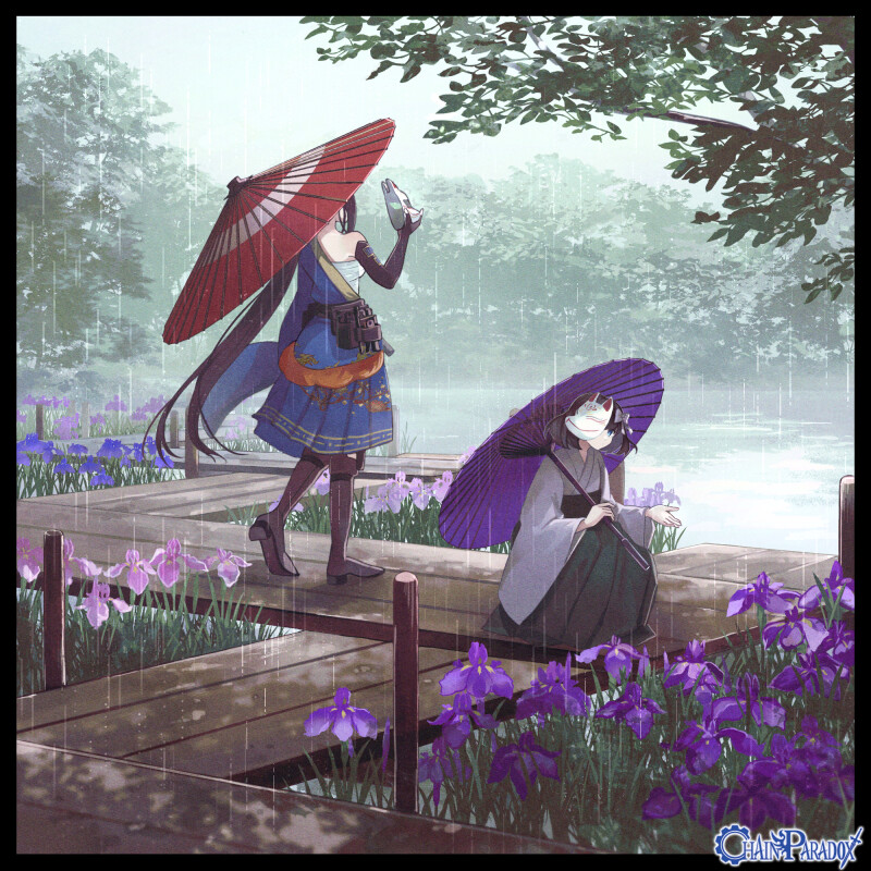 【花札】～五月～菖蒲に八ツ橋