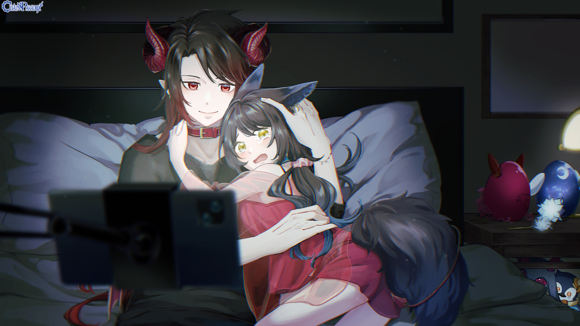 二人でホラー鑑賞〜サーヴァントのドッキリ付き〜